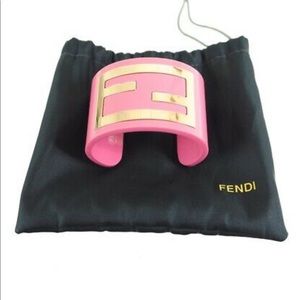 Fendi pink Zucca cuff
